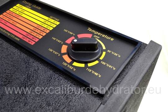 Excalibur 4900 dehydrator black controls
