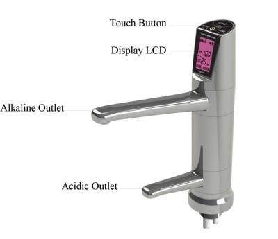 Revelation II undersink water ionizer faucet detail