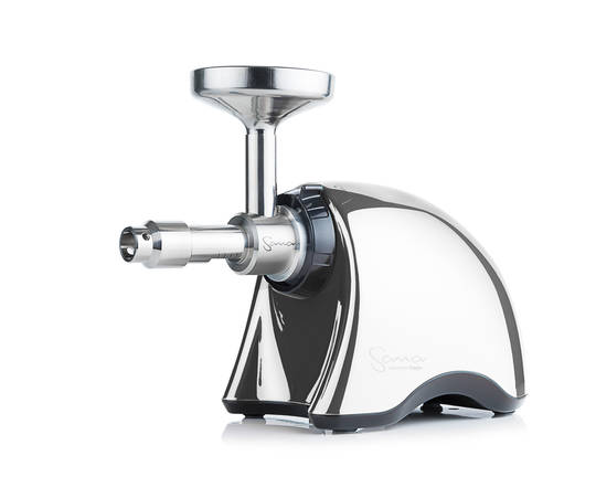 Sana EUJ-707 juicer + oil extractor set chrome side