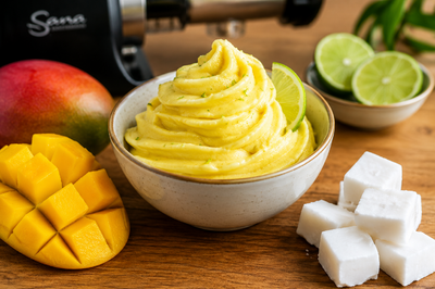 Mango coconut sorbet